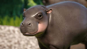 Moo Deng Baby Hippo Wallpaper