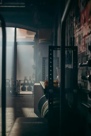 Moody_ Gym_ Interior_ Aesthetic Wallpaper