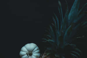 Moody Pineappleand White Pumpkin Wallpaper