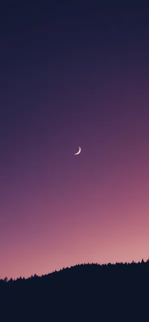 Moon Aesthetic Dark Purple Wallpaper
