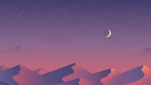 Moon Aesthetic Illustrated Wallpaper