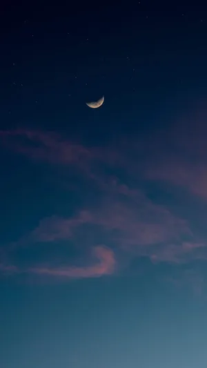 Moon Aesthetic Thin Clouds Wallpaper