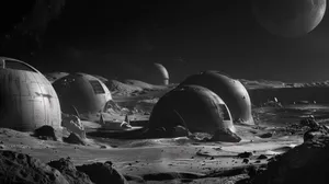 Moon Colony Concept Art Wallpaper