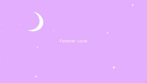 Moon Lilac Pastel Galaxy Desktop Wallpaper