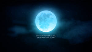 Moon Quote Stars Wallpaper