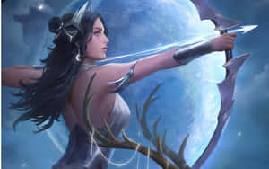 Moonlight Archer Goddess Wallpaper