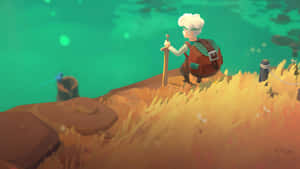 Moonlighter Character Exploring Landscape Wallpaper