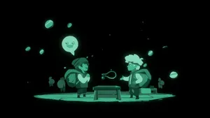 Moonlighter Nighttime Shopkeeper Scene Wallpaper