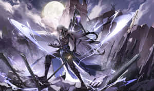 Moonlit_ Blade_ Master Wallpaper
