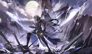 Moonlit_ Blade_ Master Wallpaper