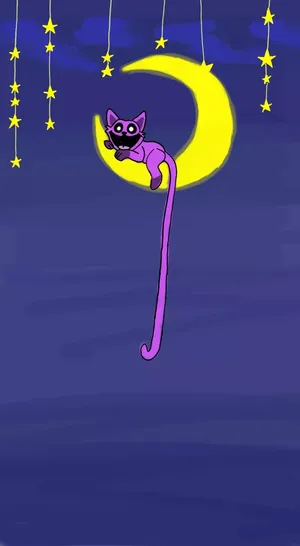 Moonlit Catnap Fantasy Wallpaper