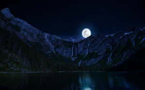 Moonlit_ Mountain_ Lake_ Nightscape.jpg Wallpaper