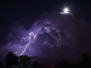 Moonlit_ Thunderstorm_ Sky Wallpaper