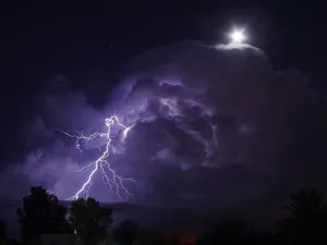 Moonlit_ Thunderstorm_ Sky Wallpaper