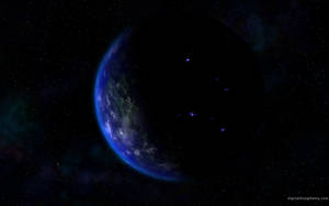 Moonlit View Of Earth Wallpaper