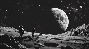 Moonwalkers_ Gazing_ At_ Earth Wallpaper