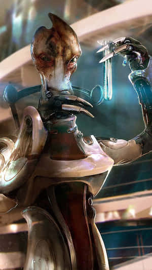 Mordin Solus - A Salarian Genius Scientist In Action Wallpaper