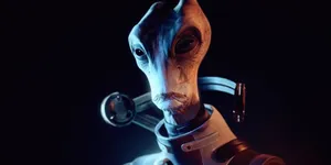Mordin Solus, A Wise Salarian Scientist In Action Wallpaper