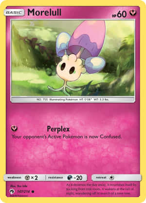 Morelull Pokemon Card Pink Wallpaper