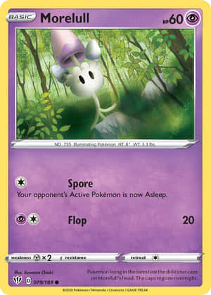 Morelull Pokemon Card Purple Wallpaper
