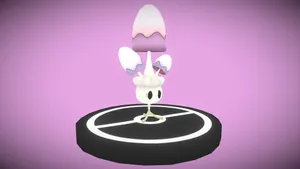 Morelull, The Illuminating Pokémon, On A Violet Background Wallpaper