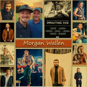 Morgan Wallen Collage Aesthetic Wallpaper