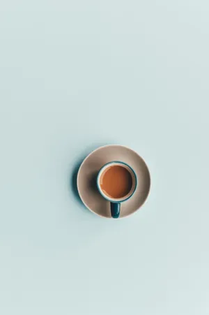 Morning Coffee And Beans In Minimalist Style Wallpaper