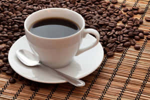 Morning Coffee Cup Beans.jpg Wallpaper