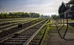 Morning Light Train Tracks Wallpaper