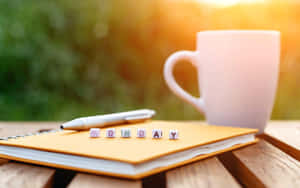 Morning Planningwith Coffeeand Notebook Wallpaper