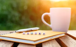 Morning Planningwith Coffeeand Notebook Wallpaper