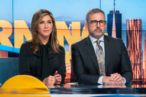 Morning Show Hosts Behind Desk Wallpaper