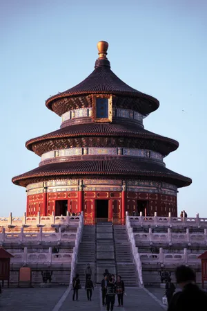 Morning Sunlight Striking At Temple Of Heaven Wallpaper