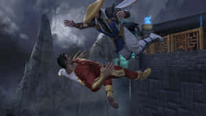 Mortal Kombat And Dc Universe Characters Clash In An Epic Battle Wallpaper