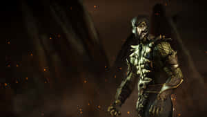 Mortal Kombat's Deadly Ninja Reptile In Action Wallpaper