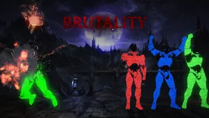 Mortal Kombat's Fierce Combatant, Triborg, In Action Wallpaper