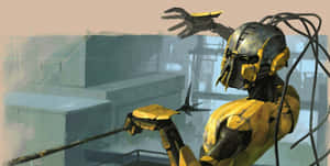 Mortal Kombat's Legendary Cyborg, Cyrax In Action Wallpaper