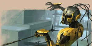 Mortal Kombat's Legendary Cyborg, Cyrax In Action Wallpaper