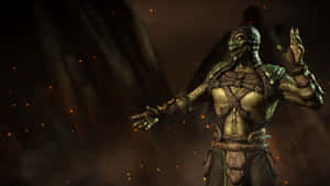 Mortal Kombat's Reptile In Action Wallpaper