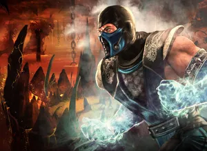 Mortal Kombat's Sub-zero In Battle Stance Wallpaper