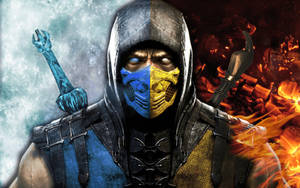 Mortal Kombat Scorpion Vs Sub Zero Close Up Wallpaper