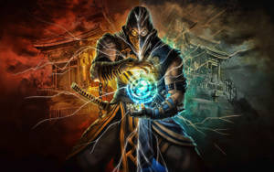 Mortal Kombat Scorpion Vs Sub Zero Merged Wallpaper