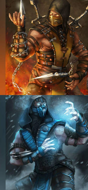 Mortal Kombat Scorpion Vs Sub Zero Phone Wallpaper