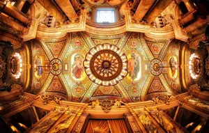 Mosaic Panels At Paris Opera House Wallpaper