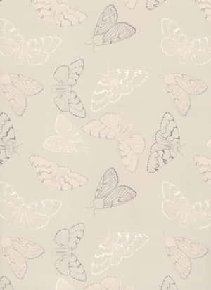 Moth Pattern Neutral Background Wallpaper