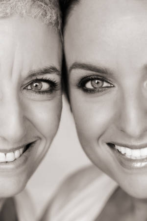 Mother And Daughter Close-up Wallpaper