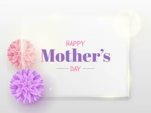 Mothers Day Cardwith Paper Flowers Wallpaper