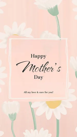 Mothers Day Floral Greeting Card Wallpaper