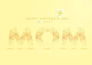 Mothers Day Floral Greeting Design Wallpaper