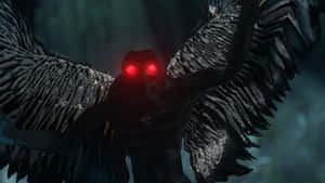 Mothman Creaturewith Red Eyes Wallpaper